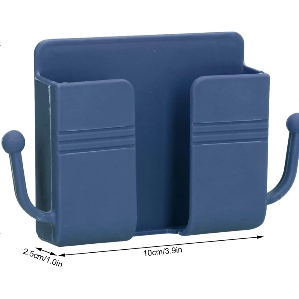 Wall-Mounted Storage Hook Phone Holder Charging Dock Hook Stand - Green